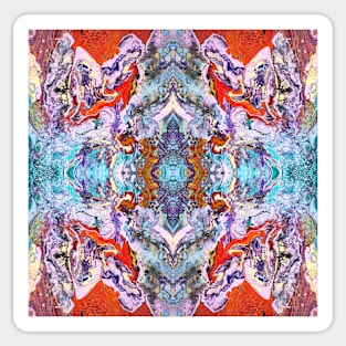 Fluid painting magic of love kaleidoscope Sticker